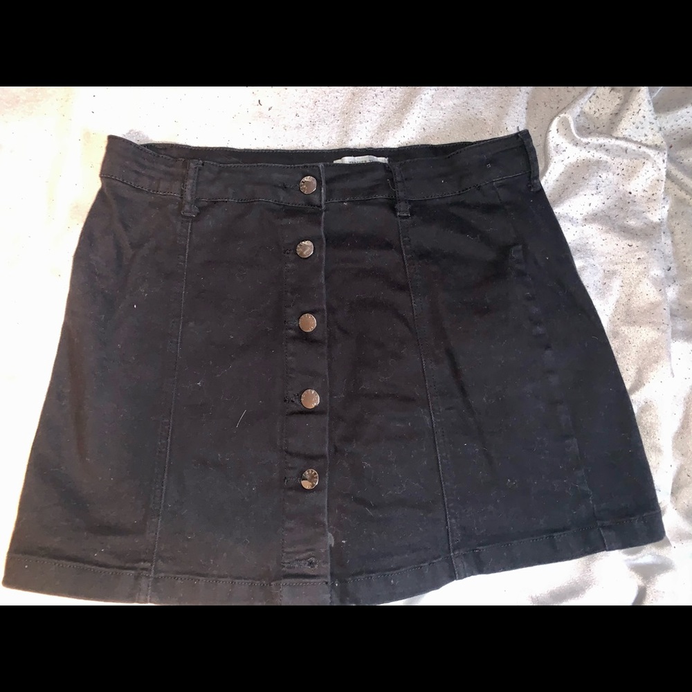 Black Jean Skirt